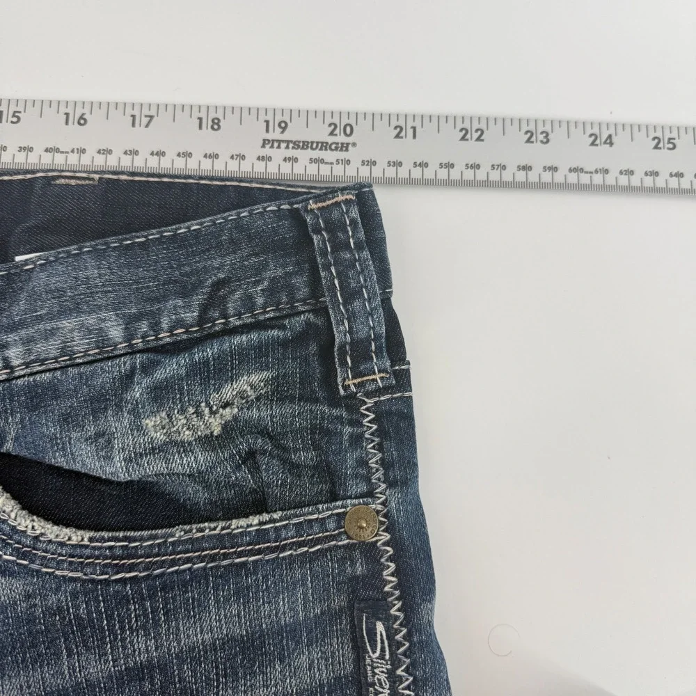 Silver Jeans Co Zac Relaxed Fit Straight Leg Jeans Blue W40 L30 M42408RAS301